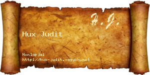 Hux Judit névjegykártya